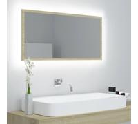 Miroir à LED de Salle de Bain Maquillage Courtoisie Blanc Acrylique vidaXL