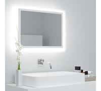 Miroir à LED de Salle de Bain Maquillage Courtoisie Gris Acrylique vidaXL