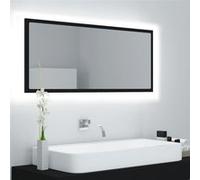 Miroir à LED de salle de bain Noir 100x8,5x37 cm Acrylique Noir G
