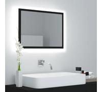 Miroir à LED de Salle de Bain Noir 60x8,5x37 cm Acrylique Maquillage vidaXL