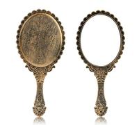 Miroir à Main AAvec Poignée Vintage, 1 PCS Miroir a Main, Miroir de Maquillage Portable, Miroir de Poche avec Poignée, Miroir de Main Ancien, pour Femmes Filles Voyage Bureau à Domicile