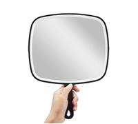 Miroir à main extra large noir avec poignée, 23 cm de large x 31 cm de long Label