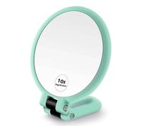 Miroir À Main Pliable De Voyage,Miroir De Maquillage Sur Socle Double Face Avec Grossissement 1/10x2/5/10x.Light Green 10x.