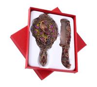 Miroir à main vintage rétro classique compact accessoire de vanité | Miroir cosmétique personnel pour femme, mère, amie, table, comptoir, chambre à coucher