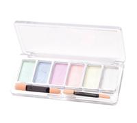 Miroir à ongles poudre 6 couleurs Manucure Chrome paillement pigment avec un bâton de fard à paupières coloré, les paillettes de ongles