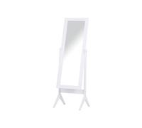 Miroir à pied inclinaison réglable dim. 47L x 46l x 148H cm MDF blanc