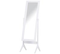 Miroir à pied inclinaison réglable dim. 47L x 46l x 148H cm MDF blanc