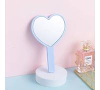 Miroir À Poignée En Forme De Coeur De Cerise,Main Dans La Main Avec Un Miroir À Transporter,Petit Miroir Mignon Pour Filles,Miroir De Maquillage.Light Blue.
