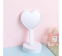 Miroir À Poignée En Forme De Coeur De Cerise,Main Dans La Main Avec Un Miroir À Transporter,Petit Miroir Mignon Pour Filles,Miroir De Maquillage.White.