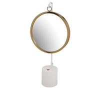 Miroir à Poser Rond "Eleganca" 65cm Blanc & Or