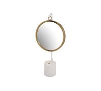 Miroir à Poser Rond "Eleganca" 65cm Blanc & Or