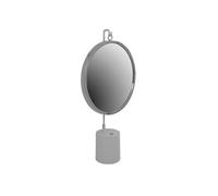 Miroir à Poser Rond "Eleganca" 75cm Blanc & Argent