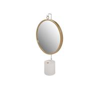 Miroir à Poser Rond "Eleganca" 75cm Blanc & Or