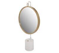 Miroir à Poser Rond "Eleganca" 75cm Blanc & Or