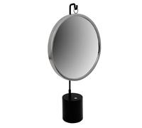 Miroir à Poser Rond "Eleganca" 75cm Noir & Argent