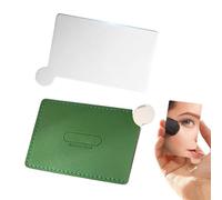 Miroir à sac à main Étui compact - Miroir de vanité de couverture en cuir PU, acier résistant aux rayures, réflexion standard d'agrandissement double face avec couvercle de protection à charnière