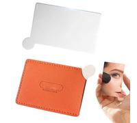 Miroir à sac à main Étui compact - Miroir de vanité de couverture en cuir PU, acier résistant aux rayures, réflexion standard d'agrandissement double face avec couvercle de protection à charnière
