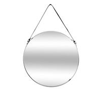 Miroir à Suspendre en métal avec lanière D 38 cm - Atmosphera