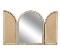 AltoBuy Miroir à volet Effet Bois et façades en rotin - Maya