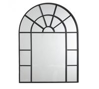 Miroir - AC-DÉCO - Forme fenêtre - Noir - 60 cm x 80 cm - Métal et Verre