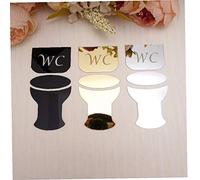 Miroir Acrylique Wall Sticker Toilettes Porte Signe/Wc Plaque Décorative Miroirs 3d Autocollants Accueil Indicateur 15x 7.5cm