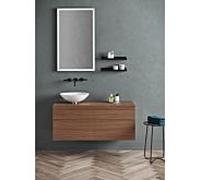 Miroir Alape FR450.S1 Light 6741001899 noir mat, 450 x 800 x 40 mm