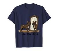 Miroir Amusant avec Motif Bouledogue français « Am Beautiful » T-Shirt