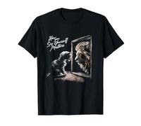 Miroir Amusant Lion et Chaton How You See Yourself Matters T-Shirt Graphique avec Valeur
