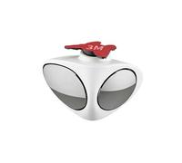 Miroir angle mort Double Vision Gauche Réglable 360° Blanc/Gris