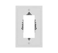 Miroir antique humain floue pour interrupteur mural plaque frontale simple à bascule 1 gang décorateur de prise de courant pour la maison, la cuisine, la salle de bain