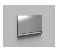 Miroir Arcqua Reflect avec étagère en aluminium 120x80cm noir mat SPI129619
