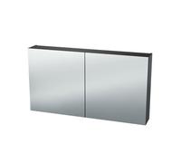 Miroir Armoire Nemo Spring Nebulo - 120x65x17.8cm - 2 portes - étagères en verre - avec prise - sans interrupteur - couleur : F988 W04 Béton brut 20036970