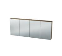 Miroir Armoire Nemo Spring Nebulo - 140x65x17.8cm - 4 portes - étagères en verre - avec prise - sans interrupteur - couleur : U960 ST9 Onyx Grey 20036988