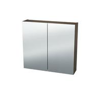 Miroir Armoire Nemo Spring Nebulo - 200x65x17.8cm - 4 portes - étagères en verre - avec prise - sans interrupteur - couleur : F988 W04 Béton brut 20037029