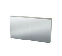 Miroir Armoire Nemo Spring Nebulo - 200x65x17.8cm - 4 portes - étagères en verre - avec prise - sans interrupteur - couleur : U899 ST9 Gris Cosmos 20036976