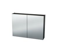 Miroir Armoire Nemo Spring Nebulo - 90x65x17.8cm - 2 portes - étagères en verre - avec prise - sans interrupteur - couleur : U960 ST9 Onyx Grey 20036951
