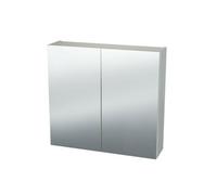 Miroir Armoire Nemo Spring Nebulo - 90x65x17.8cm - 2 portes - étagères en verre - avec prise - sans interrupteur - couleur : F988 W04 Béton brut 20036926