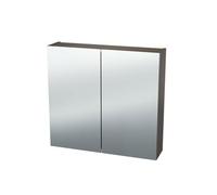 Miroir Armoire Nemo Spring Nebulo luxe - 60x65x17.8cm - 1 porte miroir double face - étagères en verre - avec prise - sans interrupteur - couleur : H1199 ST12 Chêne Thermo Noir 20037037