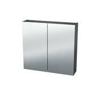 Miroir Armoire Nemo Spring Nebulo luxe - 70x65x17.8cm - 2 portes miroir double face - étagères en verre - avec prise - sans interrupteur - couleur : U899 ST9 Gris Cosmos 20037040