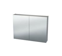 Miroir Armoire Nemo Spring Nebulo luxe - 80x65x17.8cm - 2 portes miroir double face - étagères en verre - avec prise - sans interrupteur - couleur : H3710 ST9 Noyer Carini Natur 20037055