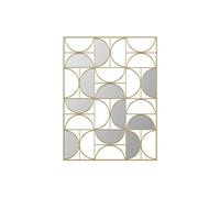 Miroir art déco déstructuré en métal - L.77 x H. 102 cm - Doré - TAYAN