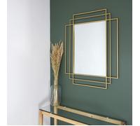 MIROIR ART DECO DORE