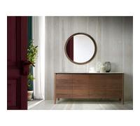 Miroir avec cadre de noyer Angel Cerdà Marron 90x4 cm