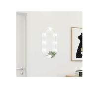 Miroir Mural Maquillage Décoration Chambre Salle de Bain Verre Ovale vidaXL