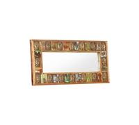 Miroir avec revêtement Bouddha 110x50 cm Bois de récupération