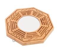 Miroir Bagua Convexe Traditionnel en Bois, Décoration Murale Feng Shui | Format 1 Pièce, Installation Murale Facile, pour Salons et Bureaux, Style Traditionnel, Énergie Positive