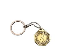 Miroir bagua Feng Shui, miroir Bagua d'entrée Gossip Mirror Feng Shui chinois en cuivre porte-clés Tai Chi convexe concave Gossip Mirror Accessoires de décoration de la maison (couleur : 3 cm TTu) ( C