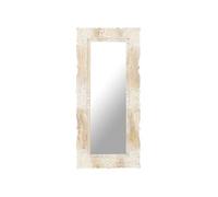 Miroir Blanc 110x50 cm Bois de manguier massif