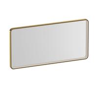 Miroir BRAUER Sapphire 100 rectangulaire arrondi cadre doré avec éclairage LED direct avec fonction de variation et de couleur et télécommande SP-SA100RAGG