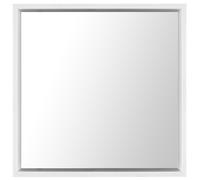 Beliani Miroir Mural à Poser de Forme Carrée 50 x 50 cm avec Cadre en Plastique Blanc au Style Minimaliste